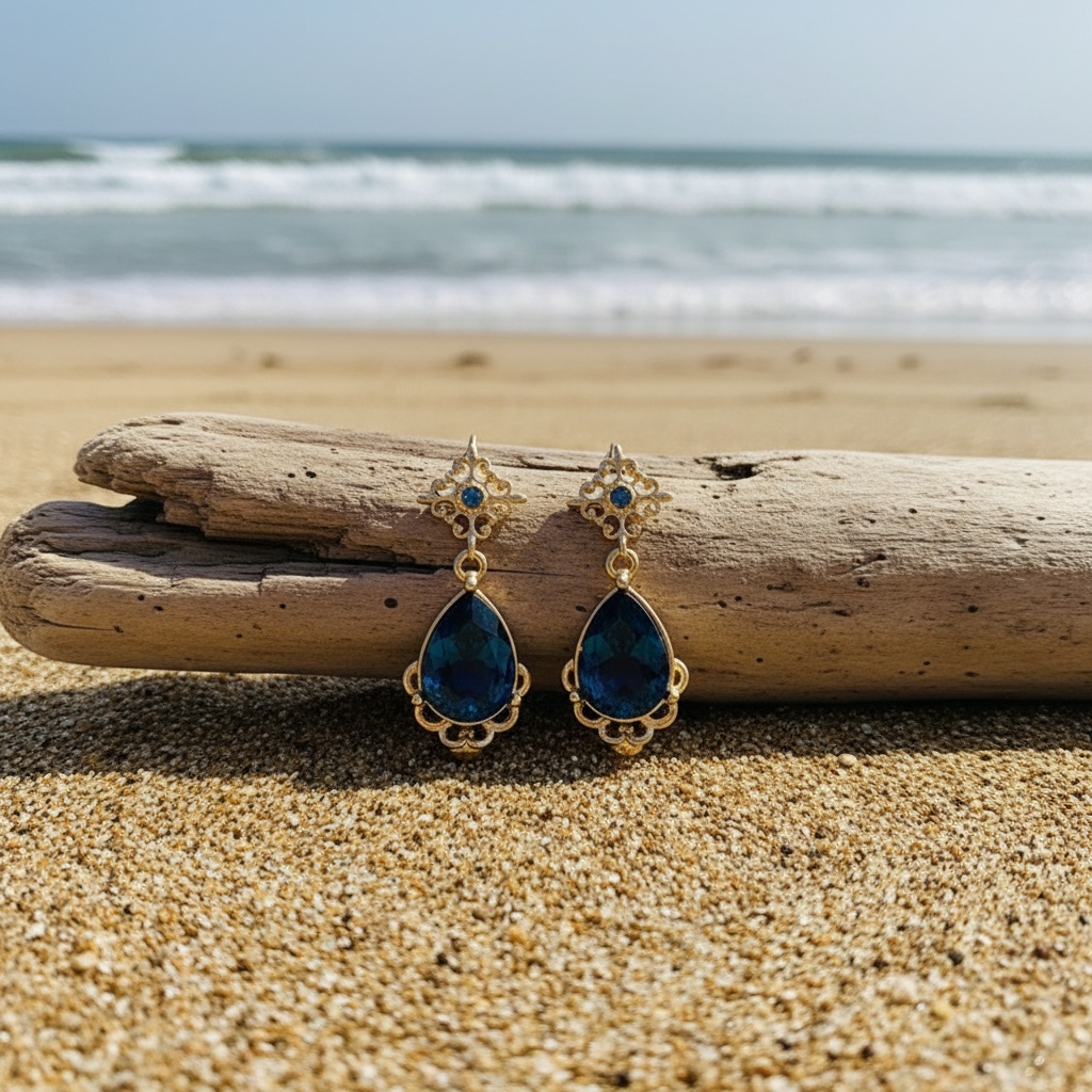 Women's Retro Luxury Drooping Style Zirconia Earrings, Daily Wear